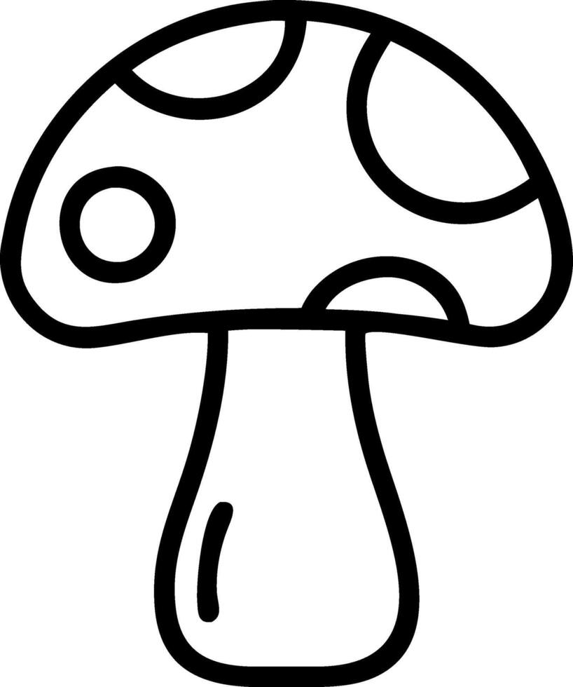 Whimsical Mushroom Art Style vector