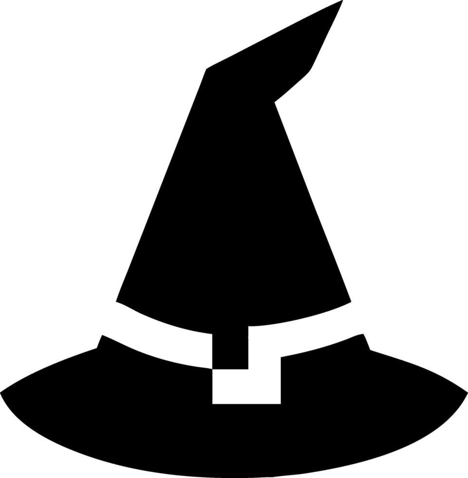 Elegant and Dark Witch Hat Concept vector