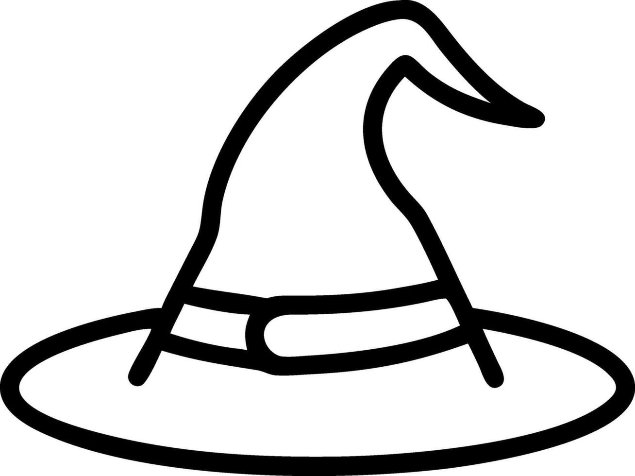 Vintage-Inspired Witch Hat Style vector