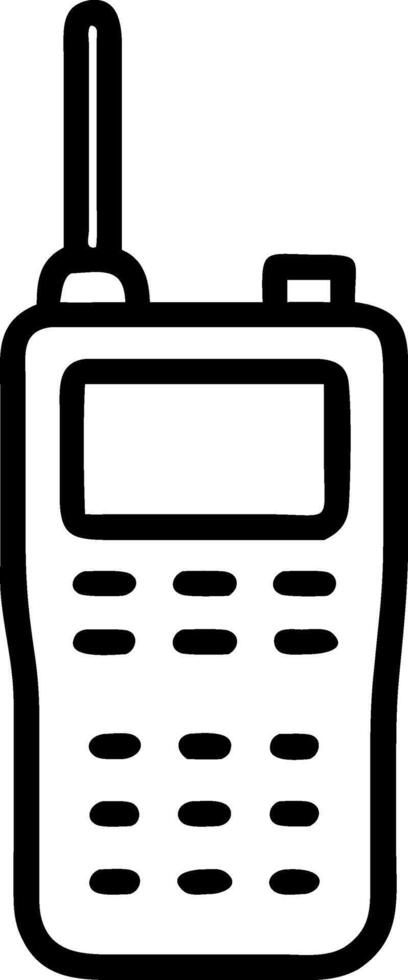 Ergonomic Walkie-Talkie Layout vector