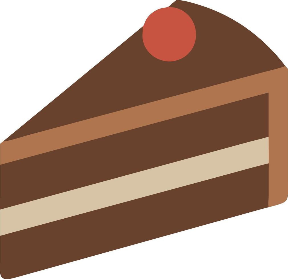 Delicious Chocolate Cake Slice Illustration vector