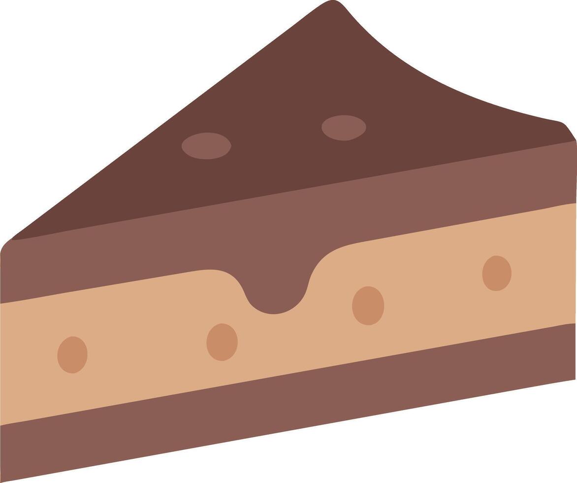 Artistic Slice of Chocolate Cake vector
