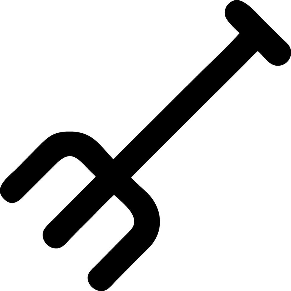 Traditional Hay Fork Art vector