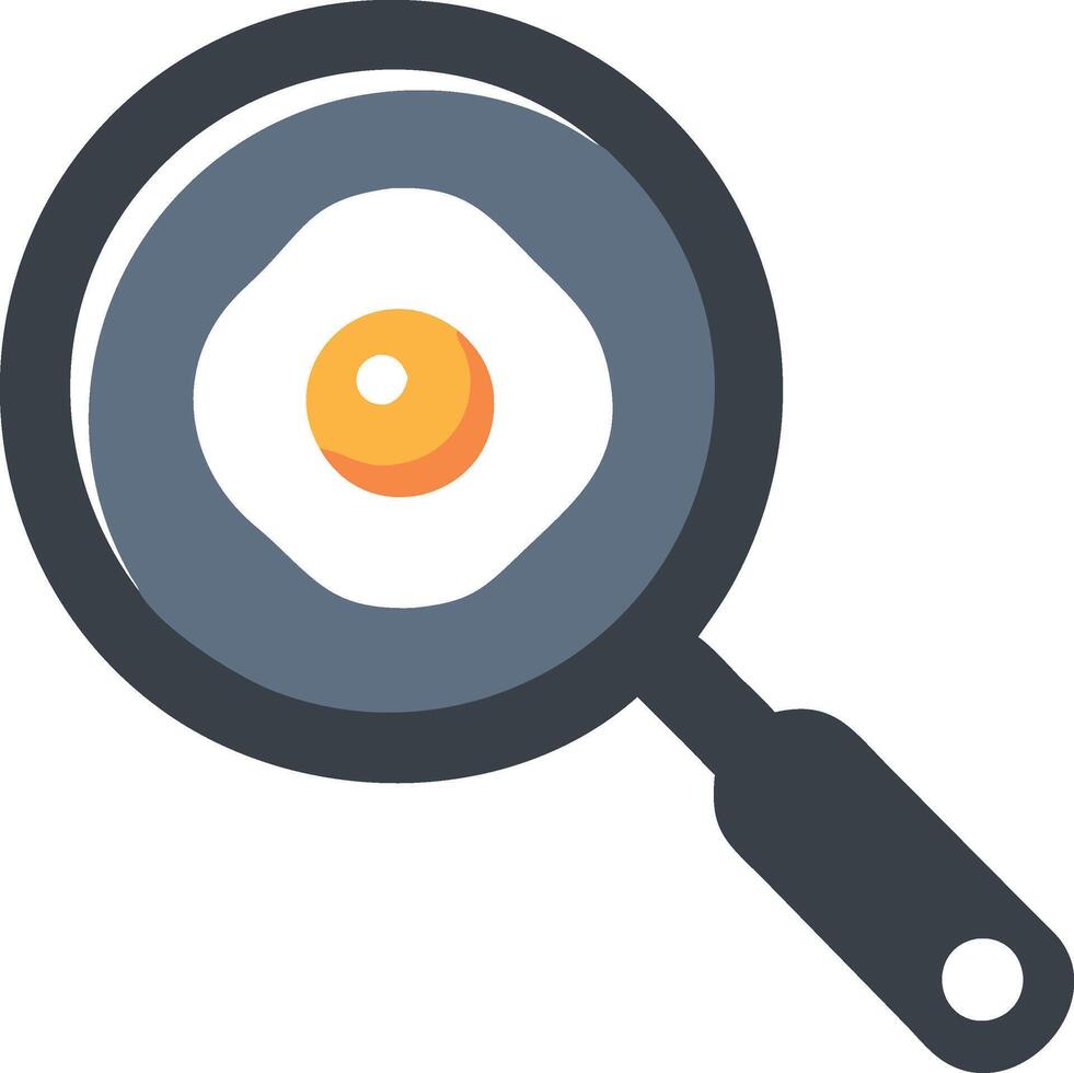 Creative Pan Frying Egg Design vector