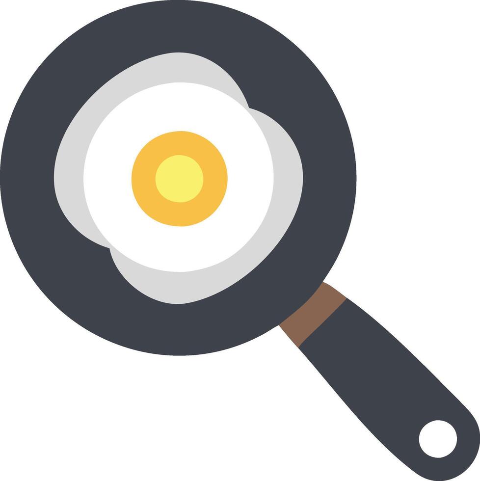 Realistic Fried Egg in a Pan Illustration vector