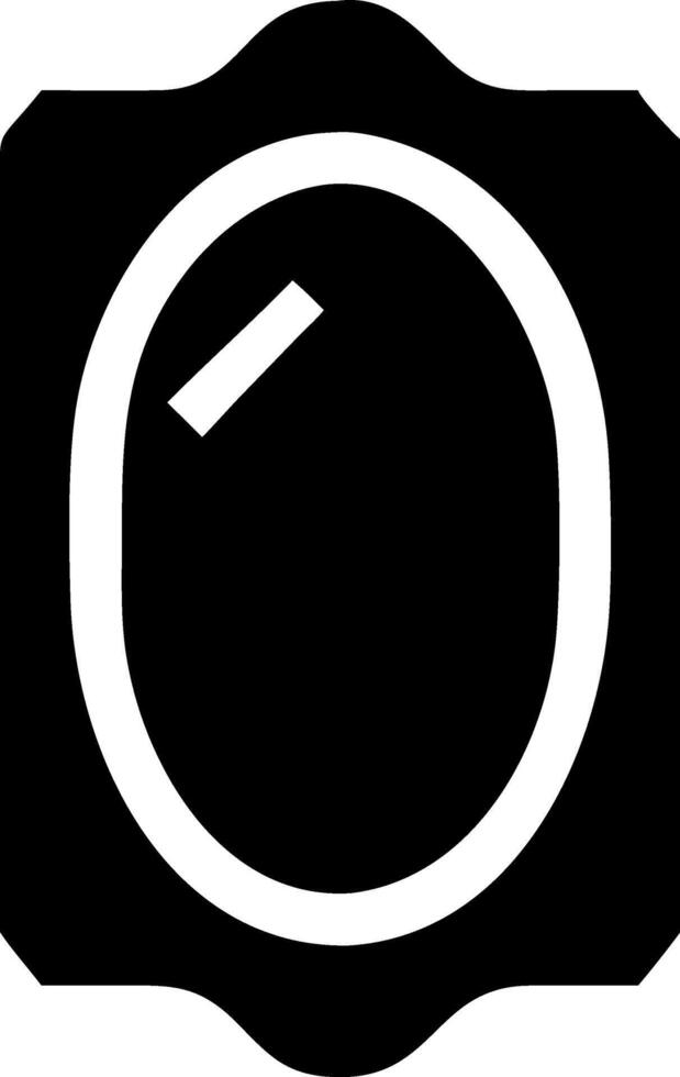 Minimalist Old Mirror with Faded Glass vector