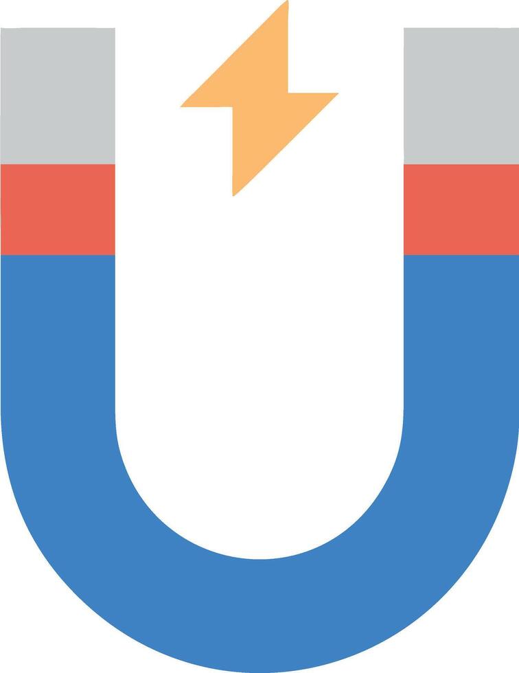 Minimalist Magnet Icon for Branding and Graphics vector