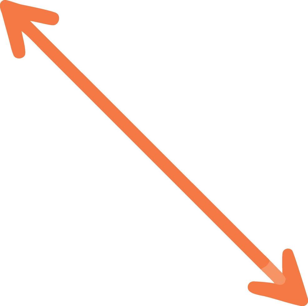 Artistic Long Arrow with Unique Patterns vector
