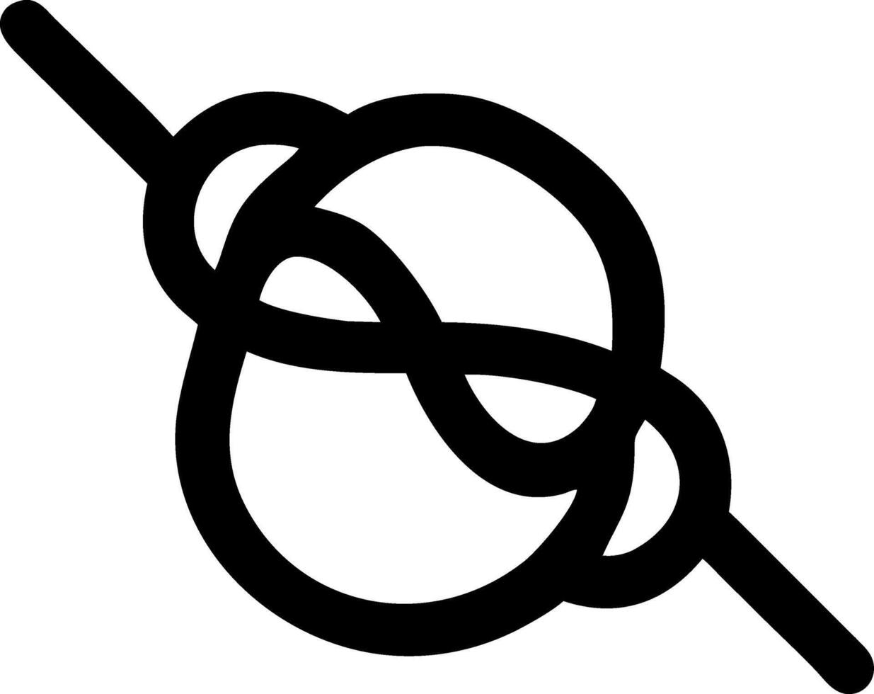 Braided Knotted Rope for Strength and Durability vector