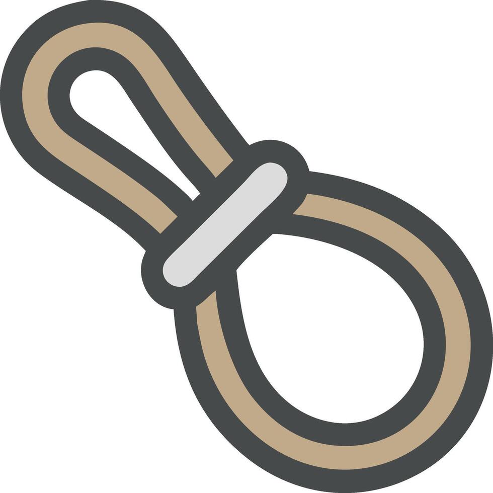 Strong and Stylish Knotted Rope Concept vector