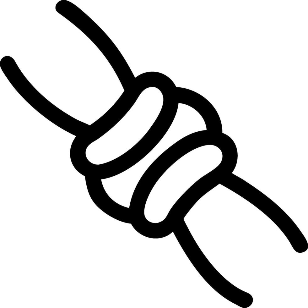Minimalist Knotted Rope Design with Simple Elegance vector