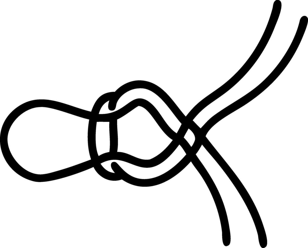 Vintage-Inspired Knotted Rope for Nautical Themes vector
