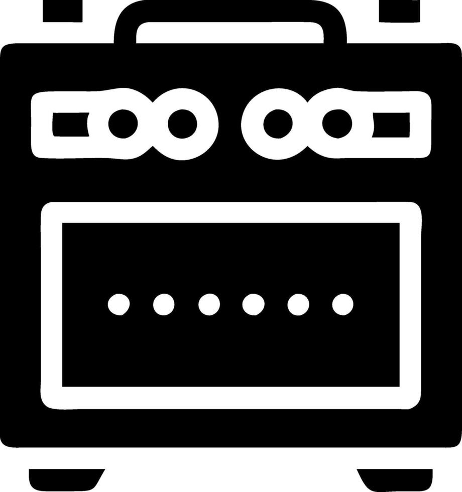Classic Guitar Amplifier with Vintage Aesthetics vector