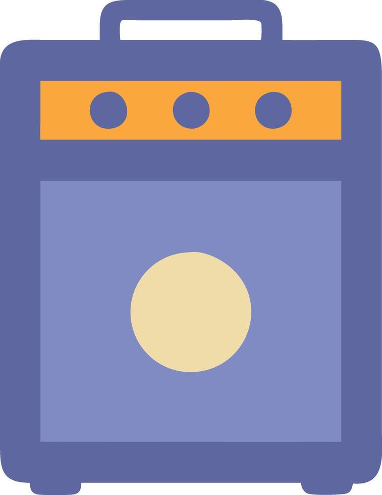 Sleek Guitar Amplifier Design with Unique Features vector