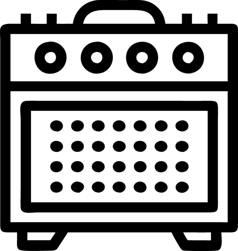 Sleek and Modern Guitar Amplifier Artwork vector
