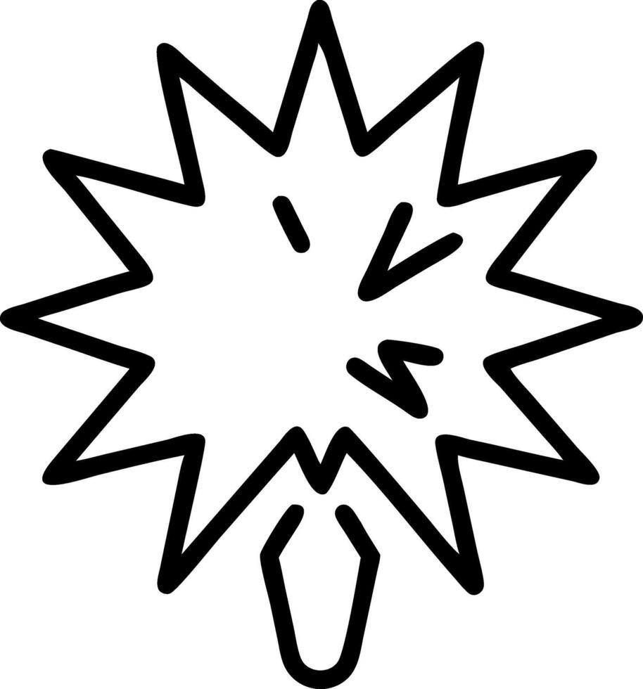 Hand-Drawn Explosion Symbol with Energy vector