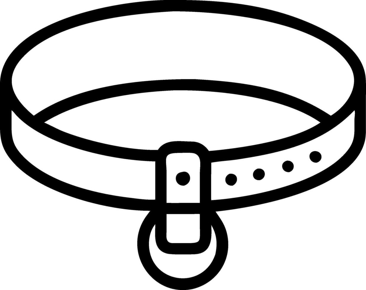 Minimalist Dog Collar Logo vector
