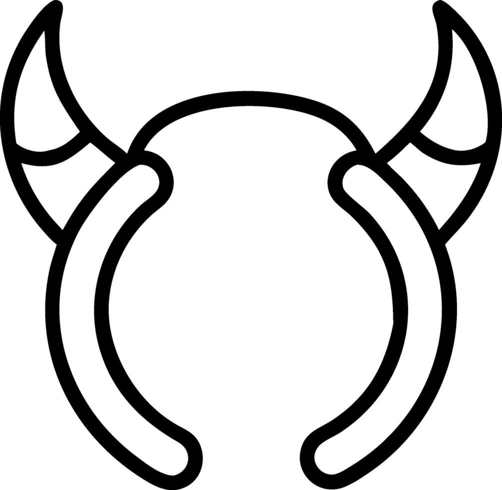 Creative Devil Horns Concept Design vector