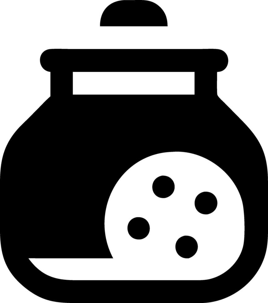 Rustic Cookie Jar with Wooden Elements vector
