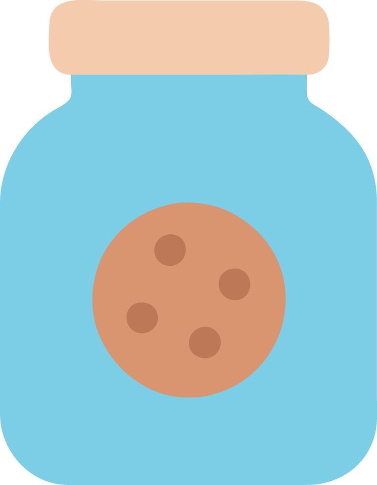 Cartoon-Style Cookie Jar with Playful Features vector