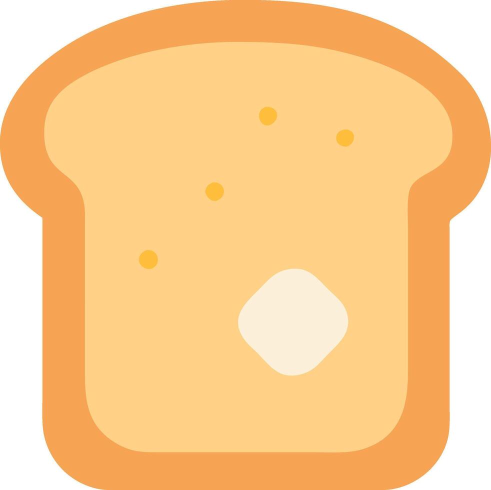 Classic Buttered Toast Illustration vector