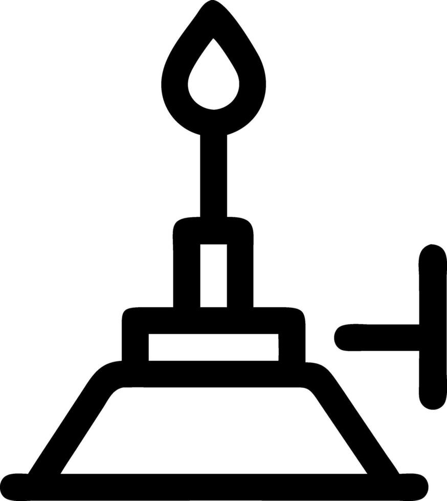 Creative Bunsen Burner Concept Illustration vector