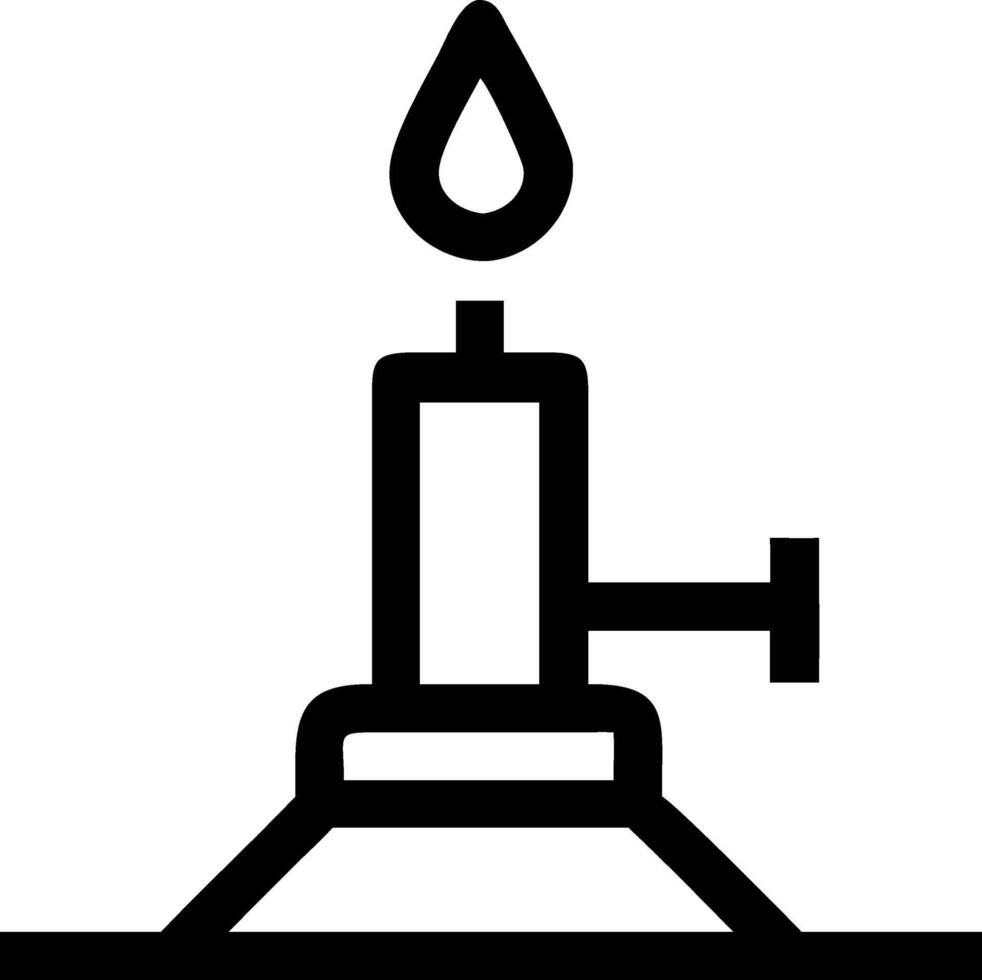Monochrome Bunsen Burner Silhouette for Branding vector
