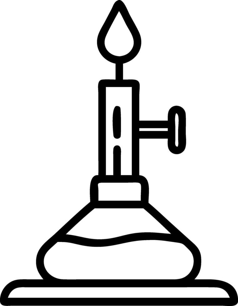 Hand-Drawn Bunsen Burner Sketch vector
