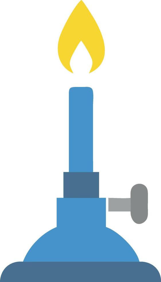 Minimalist Bunsen Burner Icon Design vector