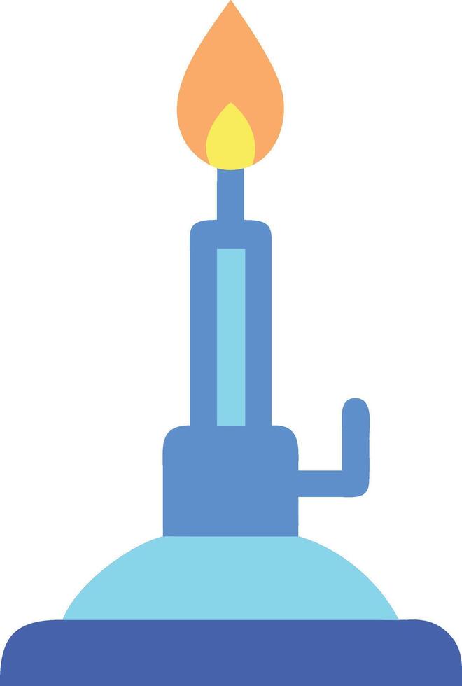 Modern Bunsen Burner Logo Design vector