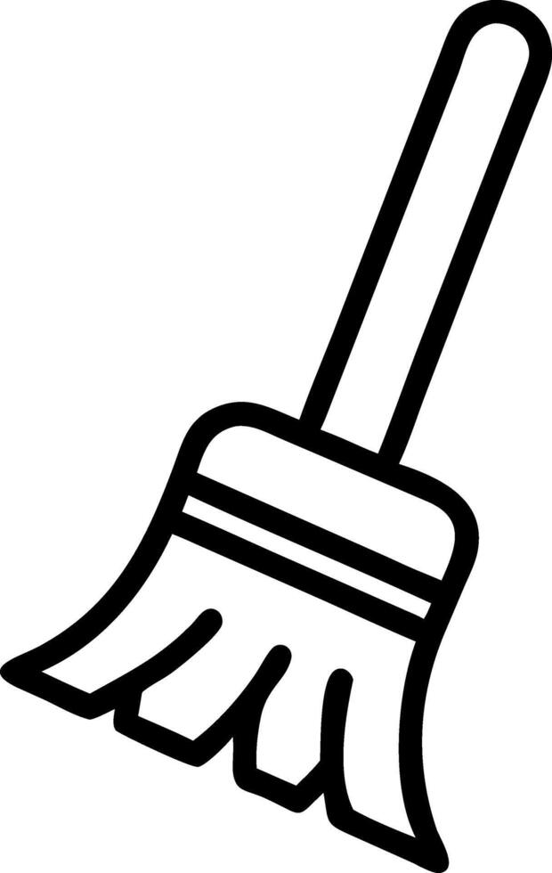 Cartoon-Style Broom for Fun and Playful Themes vector