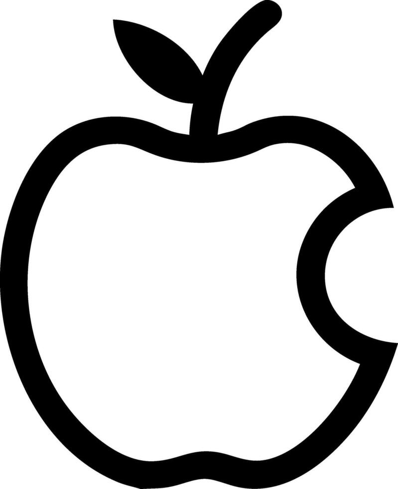 Modern Bitten Apple Logo Design vector