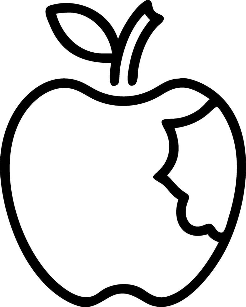 Abstract Bitten Apple with Unique Style vector