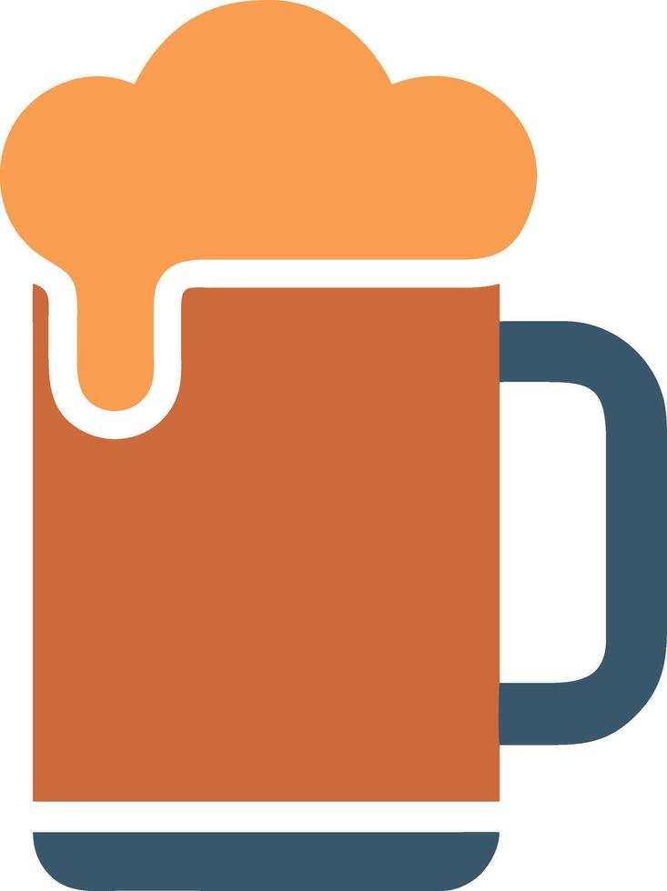 Modern Minimalist Beer Tankard Icon vector