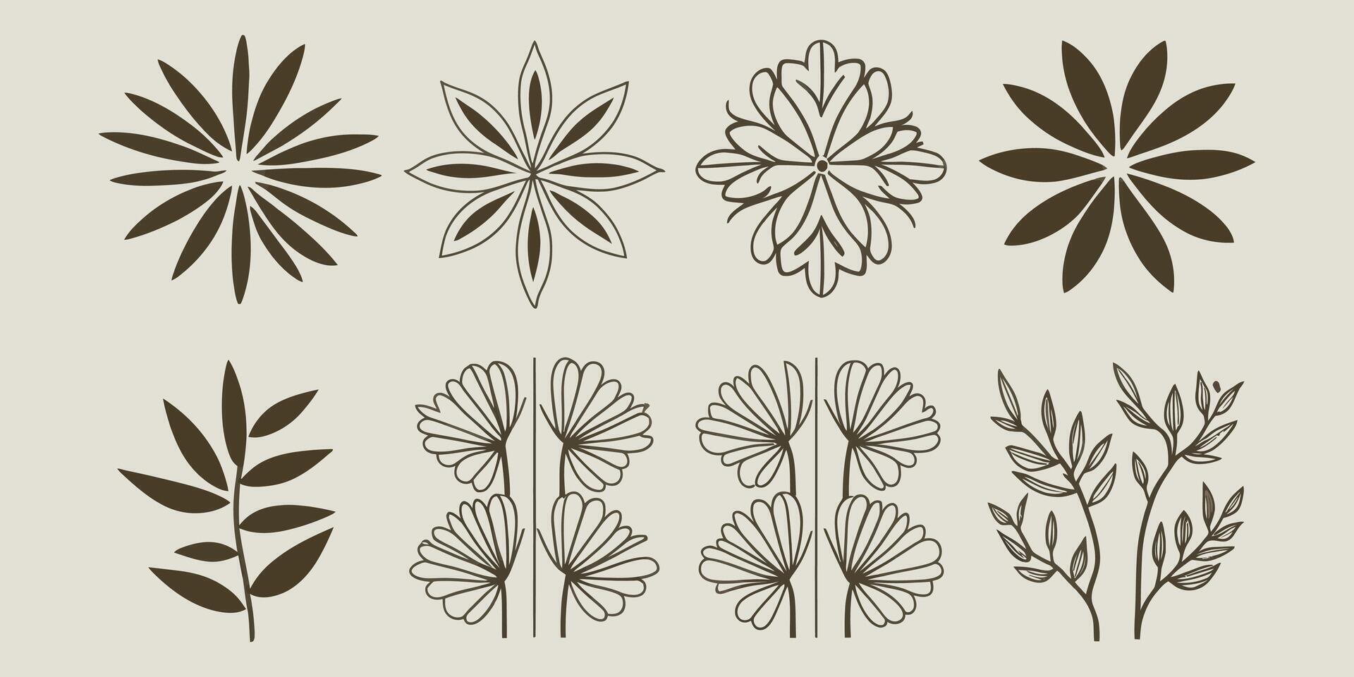 Elegance in Bloom A Versatile Series of Artistic Floral Pattern Designs vector