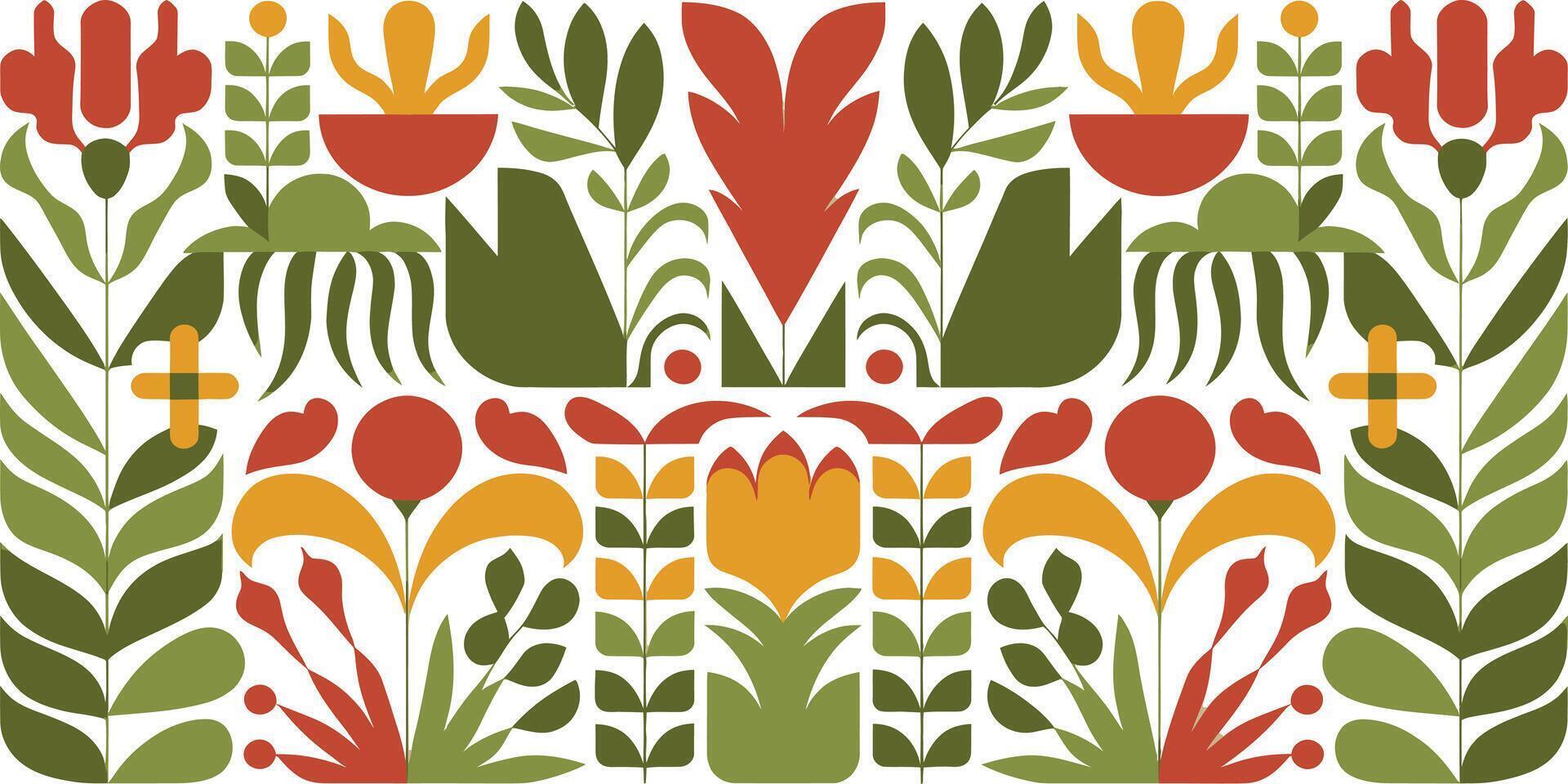 Flourishing Forms A Modern Celebration of Abstract Plant Beauty vector
