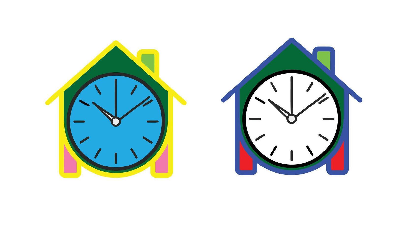 clock on the wall vector