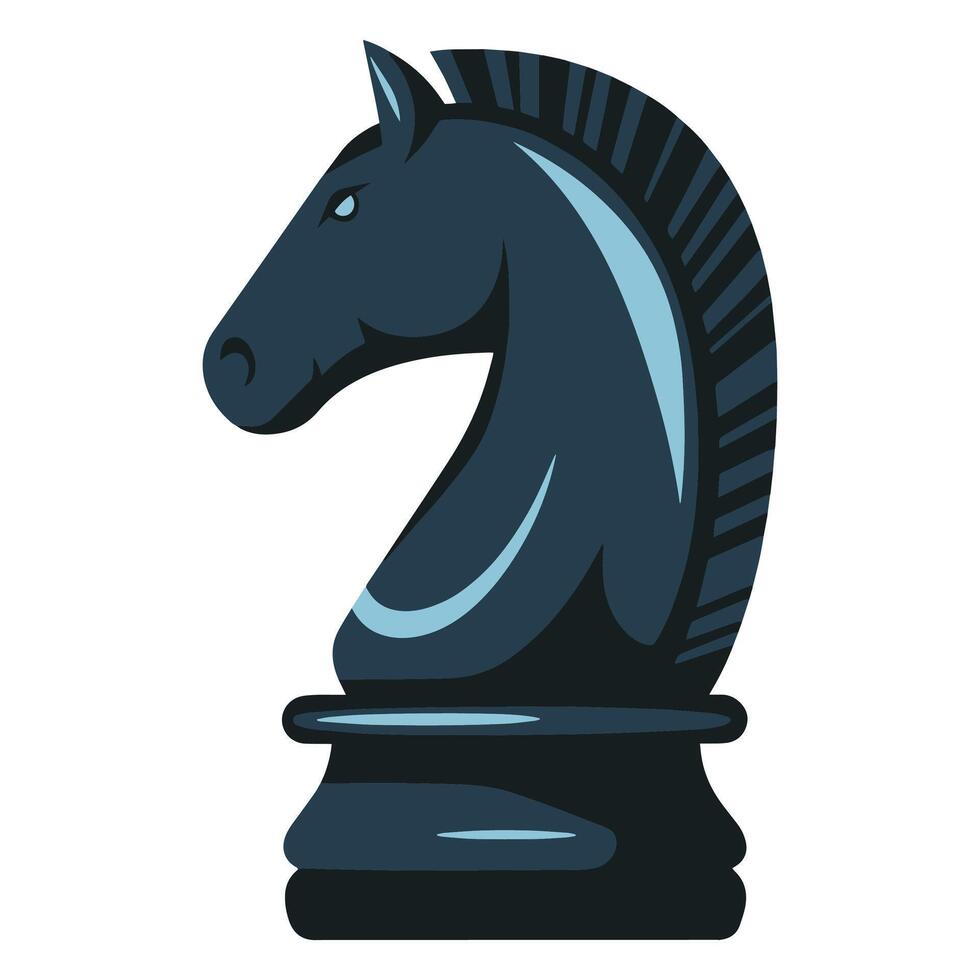 saidChess knight icon, simple illustration on a white background. Minimalist horse chess piece symbol for strategy, board games, and competition themes. vector