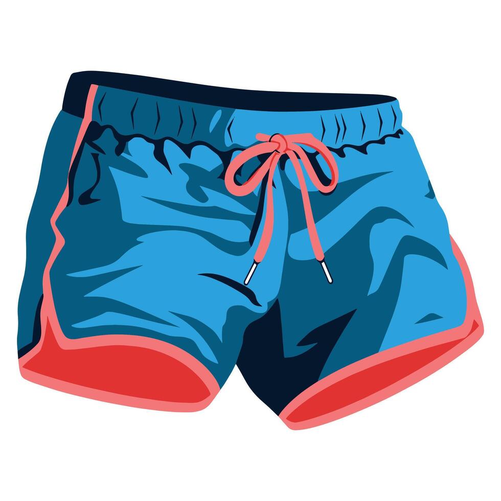 Flat shorts icon. Emoji style emoticon shorts in a simple, clean design. Ideal for clothing, fashion, and casual wear themes. vector