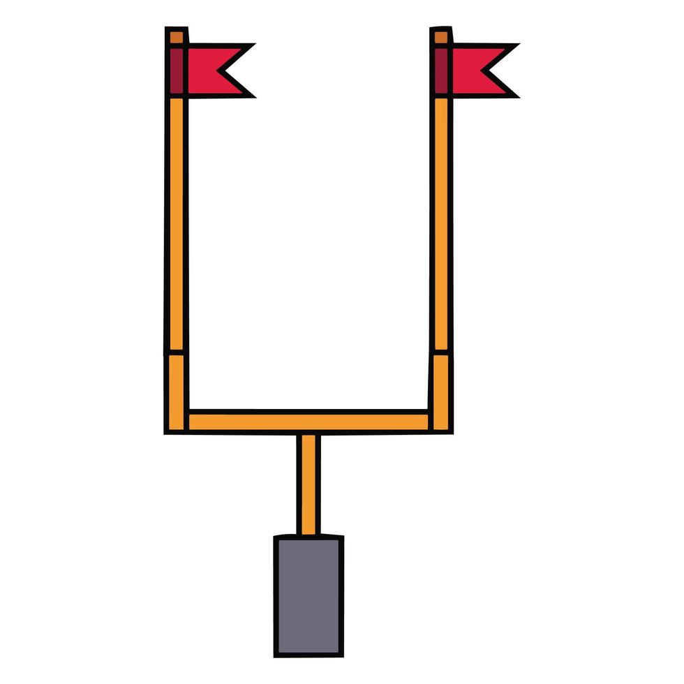 Football Goal Post Icon Clipart. illustration of a goal post, isolated on white. Ideal for sports logos, avatars, and game-themed designs. vector