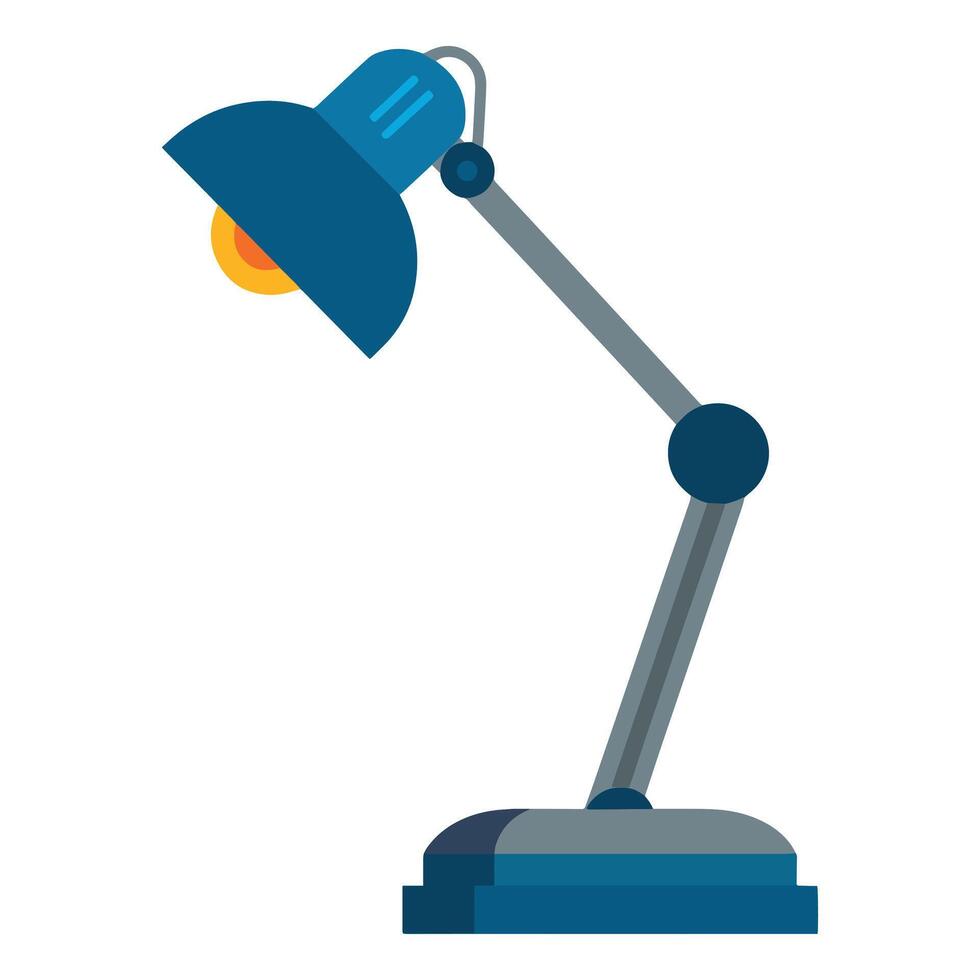 Cartoon desk lamp icon. Minimalistic illustration of a desk lamp. Isolated on white background. vector