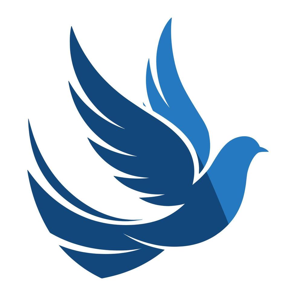 Abstract bird logo design illustration. Stylish and dynamic bird silhouette with smooth curves, representing flight, speed, and freedom. Ideal for branding, business. vector