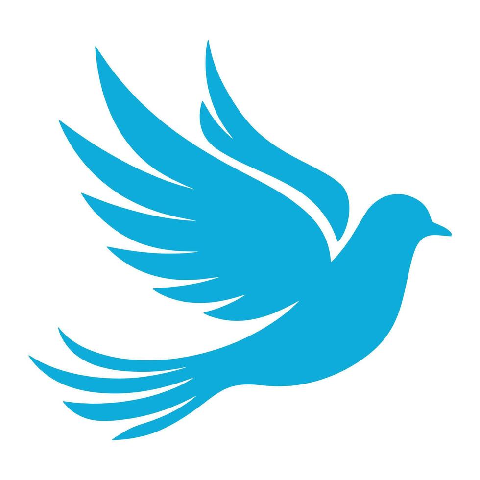 Abstract bird logo design illustration. Stylish and dynamic bird silhouette with smooth curves, representing flight, speed, and freedom. Ideal for branding, business, and creative identity. vector