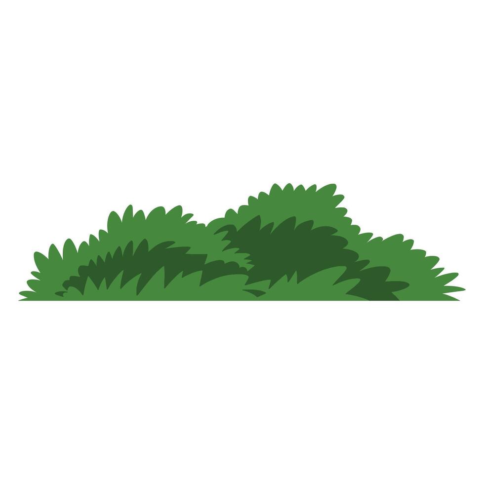 Bush icon. Simple green bush symbol. vector