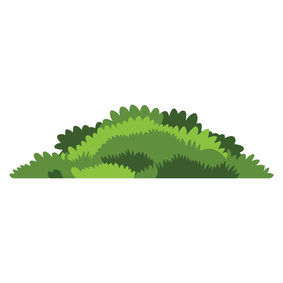 Bush icon. Simple green bush symbol isolated on a white background. vector