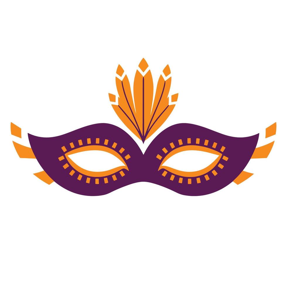 Carnival mask icon isolated on white background. vector