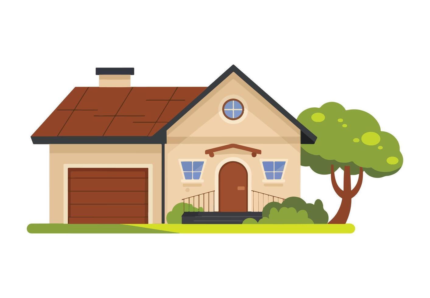 House icon in flat style. Simple home illustration isolated on a white background. Ideal for apartment building signs, real estate concepts. vector