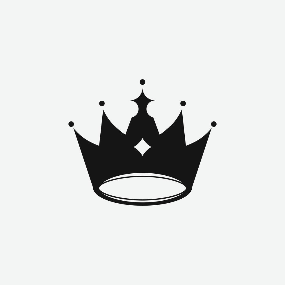The crown symbol design with silhouette free vectors sign design.
