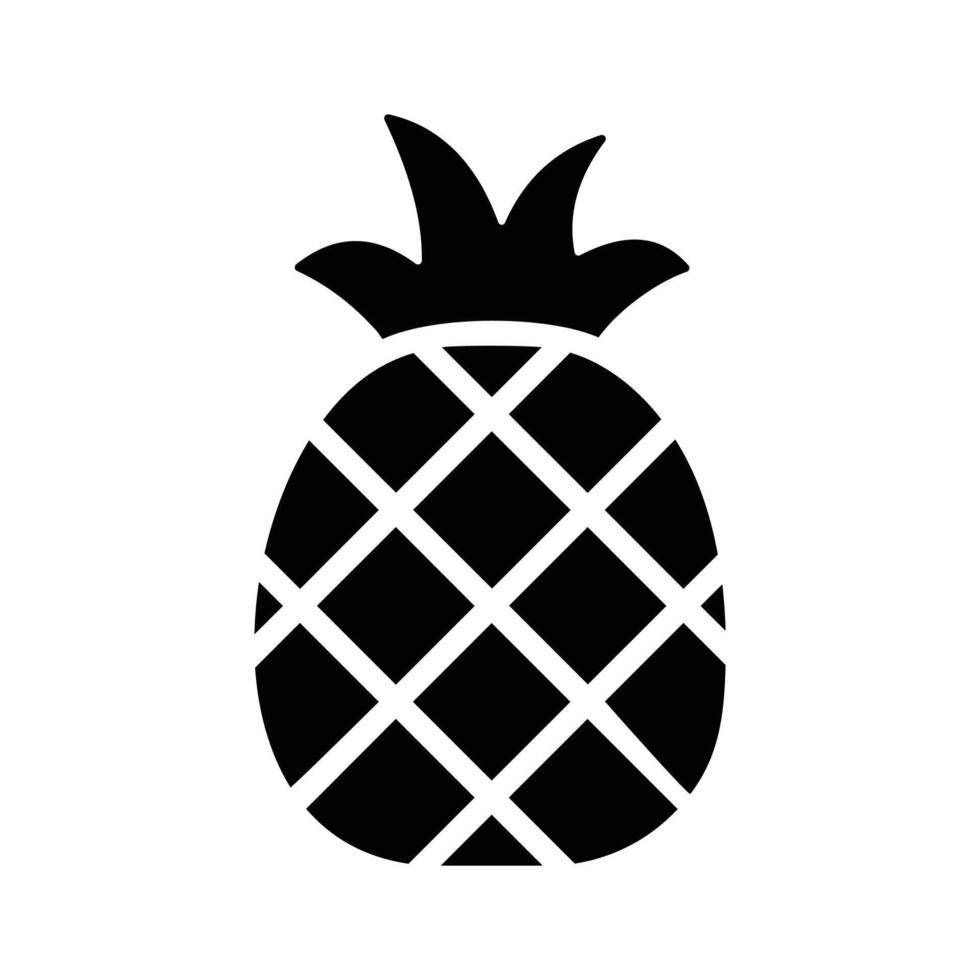 A pineapple symbolizing tropical destinations, travel, and exotic fruits. vector