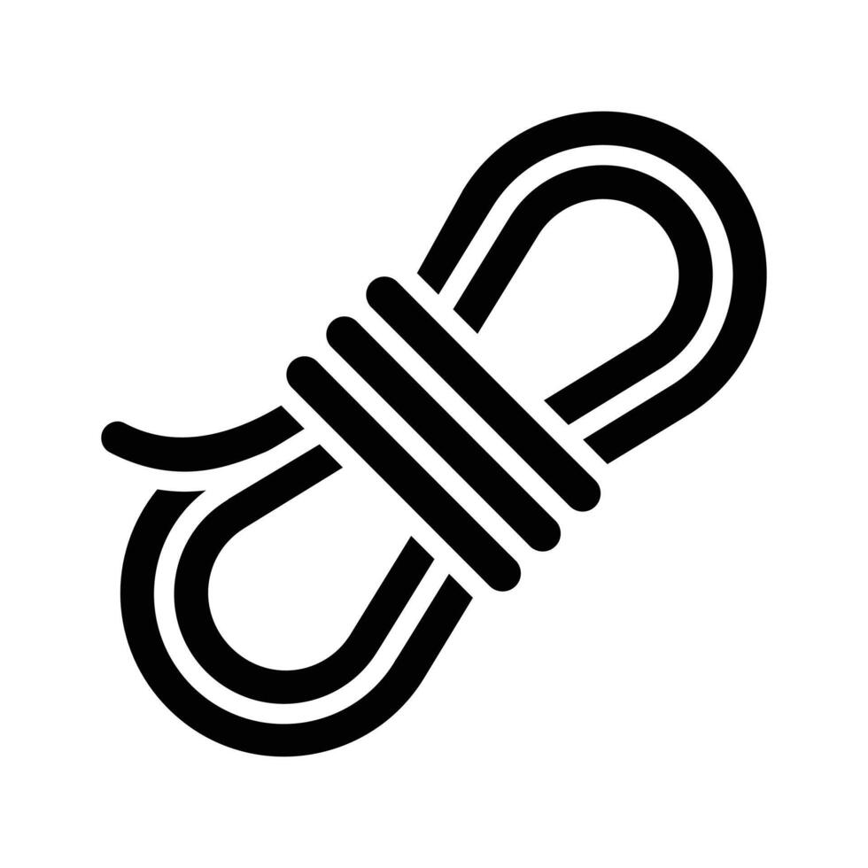 A coiled rope representing survival, adventure, and outdoor trekking. vector